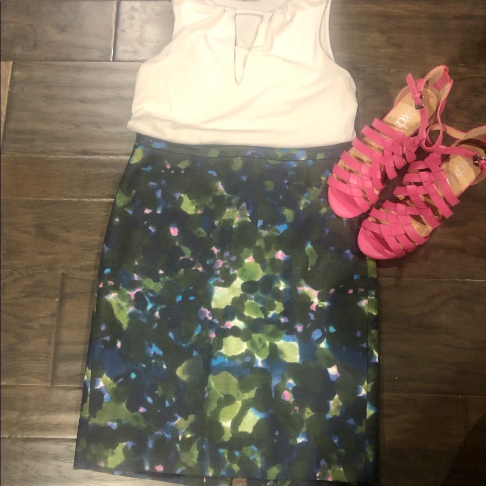 Colorful JCrew pencil skirt